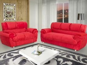 Conjunto de sofa 2x3 lugares Vermelho