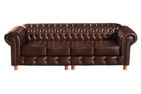 Conjunto de Sofá 4 Lugares e 2 Poltronas Chesterfield Luís Xv