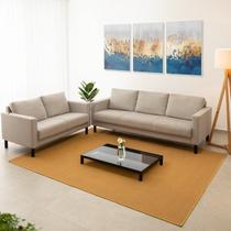 Conjunto de Sofá Antúrio 3 e 2 Lugares com Usb em Linho CabeCasa MadeiraOriginals Conjunto de Sofá Antúrio 3 e 2 Lugares com Usb em Linho CabeCasa MadeiraOriginals