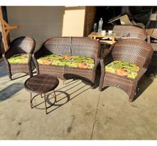 Conjunto de Sofá Com Poltronas Para Varanda Varanda Fibras