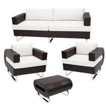 Conjunto De Sofá Completo Modelo Begônia Preto