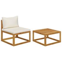 Conjunto de Sofá de Jardín Casafoyer en Madera Maciza de Acacia con Cojines 2 piezas Conjunto de Sofá de Jardín Casafoyer en Madera Maciza de Acacia con Cojines 2 piezas