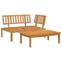 Conjunto de Sofá de Pallet para Patio Casafoyer 2 piezas Madera Maciza de Acacia
