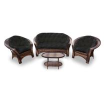 Conjunto de Sofá Fibra Sintética 19 - 1 Sofá 2 L + 2 Poltronas + 1 Mesa Centro - Tecido Duna Preto Conjunto de Sofá Fibra Sintética 19 - 1 Sofá 2 L + 2 Poltronas + 1 Mesa Centro - Tecido Duna Preto