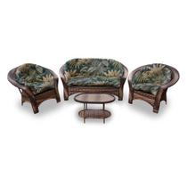 Conjunto de Sofá Fibra Sintética 19 - 1 Sofá 2 L + 2 Poltronas + 1 Mesa Centro - Tecido Palmares Petróleo Conjunto de Sofá Fibra Sintética 19 - 1 Sofá 2 L + 2 Poltronas + 1 Mesa Centro - Tecido Palmares Petróleo