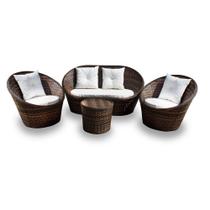 Conjunto de Sofá Fibra Sintética Bola - 1 Sofá 2 L + 2 Poltronas + 1 Mesa Centro - Tecido Duna Cru Conjunto de Sofá Fibra Sintética Bola - 1 Sofá 2 L + 2 Poltronas + 1 Mesa Centro - Tecido Duna Cru