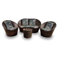Conjunto de Sofá Fibra Sintética Bola - 1 Sofá 2 L + 2 Poltronas + 1 Mesa Centro - Tecido Palmares Petróleo Conjunto de Sofá Fibra Sintética Bola - 1 Sofá 2 L + 2 Poltronas + 1 Mesa Centro - Tecido Palmares Petróleo
