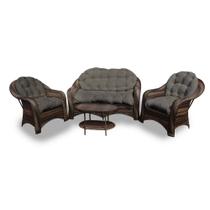 Conjunto de Sofá Fibra Sintética Janaína - 1 Sofá 2L + 2 Poltronas + 1 Mesa Centro - Tecido Duna Fendi Conjunto de Sofá Fibra Sintética Janaína - 1 Sofá 2L + 2 Poltronas + 1 Mesa Centro - Tecido Duna Fendi