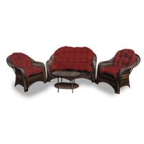 Conjunto de Sofá Fibra Sintética Janaína - 1 Sofá 2L + 2 Poltronas + 1 Mesa Centro - Tecido Duna Vermelho Conjunto de Sofá Fibra Sintética Janaína - 1 Sofá 2L + 2 Poltronas + 1 Mesa Centro - Tecido Duna Vermelho