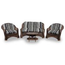 Conjunto de Sofá Fibra Sintética Melo - 1 Sofá 2 L + 2 Poltronas + 1 Mesa Centro - Tecido Illimani Preto Conjunto de Sofá Fibra Sintética Melo - 1 Sofá 2 L + 2 Poltronas + 1 Mesa Centro - Tecido Illimani Preto