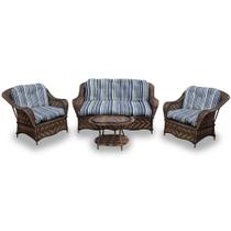 Conjunto de Sofá Fibra Sintética Naja - 1 Sofá 2 L + 2 Poltronas + 1 Mesa Centro - Tecido Alanta Conjunto de Sofá Fibra Sintética Naja - 1 Sofá 2 L + 2 Poltronas + 1 Mesa Centro - Tecido Alanta