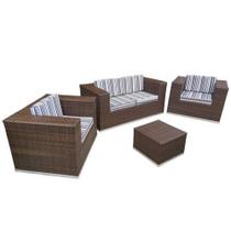 Conjunto de Sofá Fibra Sintética Quadrado - 1 Sofá 2L + 2 Poltronas + 1 Mesa Centro - Tecido Alanta Conjunto de Sofá Fibra Sintética Quadrado - 1 Sofá 2L + 2 Poltronas + 1 Mesa Centro - Tecido Alanta