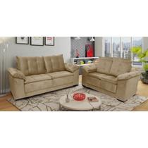 Conjunto de Sofá Napoles 2 e 3 Lugares Veludo Jw