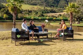 Conjunto De Sofa Sofa Em Corda Náutica Area Externa Jardim