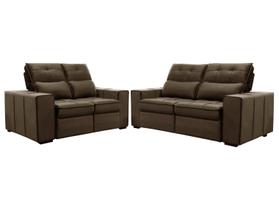 Conjunto de Sofás 2 e 3 Lugares Barsa Gralha Azul Conjunto de Sofás 2 e 3 Lugares Barsa Gralha Azul