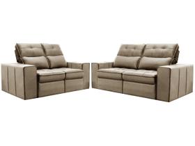 Conjunto de Sofás 2 e 3 Lugares Barsa Gralha Azul