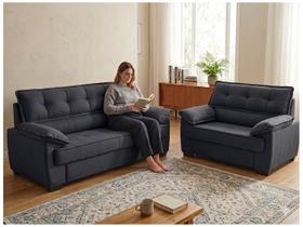 Conjunto de Sofás 2 e 3 Lugares Lisboa Linoforte