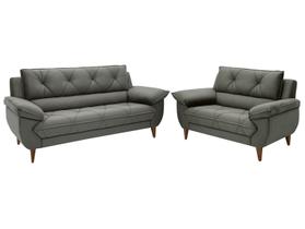 Conjunto de Sofás 2 e 3 Lugares Malbec Linoforte Conjunto de Sofás 2 e 3 Lugares Malbec Linoforte