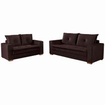 Conjunto de Sofás de 02 e 03 lugares Unique - Tudo de Móveis Conjunto de Sofás de 02 e 03 lugares Unique - Tudo de Móveis