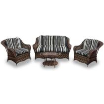 Conjunto de Sofás Fibra Sintética Nairóbi - 1 Sofá 2 L + 2 Poltronas + 1 Mesa Centro - Tecido Illimani Preto Conjunto de Sofás Fibra Sintética Nairóbi - 1 Sofá 2 L + 2 Poltronas + 1 Mesa Centro - Tecido Illimani Preto