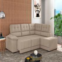 Conjunto de Sofás Modulado Bipartido Firenze Bege Capuccino