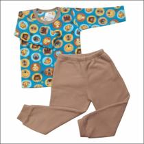 Conjunto de soft /pijamas quentinho para o inverno .tam 1 ao 4 anos .