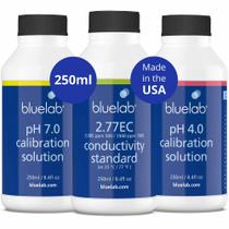Conjunto de soluções Bluelab 2.77EC Condutividade, PH 7.0 e PH 4.0 Conjunto de soluções Bluelab 2.77EC Condutividade, PH 7.0 e PH 4.0
