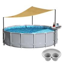 Conjunto de Sombra para Piscina Calanofin Resistente a UV 4x4 m Triangular Conjunto de Sombra para Piscina Calanofin Resistente a UV 4x4 m Triangular