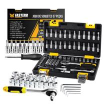 Conjunto de Soquete Sextavado Encaixe 1 4 de 57 Peças FST0001 - FASTERR