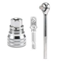 Conjunto de soquetes adaptadores Ratchet Wrench Universal Silver Conjunto de soquetes adaptadores Ratchet Wrench Universal Silver