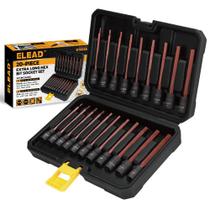 Conjunto de soquetes Allen Hex Bit ELEAD, unidade extra longa de 20 peças de 3/8"