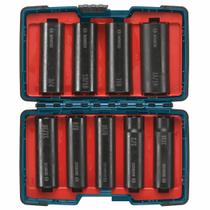 Conjunto de soquetes Bosch 27286 1/2" com haste de 9 peças com estojo