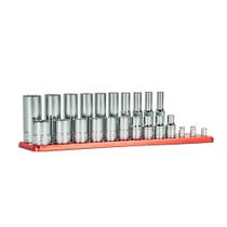 Conjunto de soquetes Capri Tools 1/4" Drive 12 pontos SAE de 20 peças