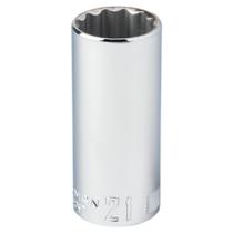 Conjunto de soquetes CRAFTSMAN 3/8Dr 21mm 12ptdp totalmente cromado polonês