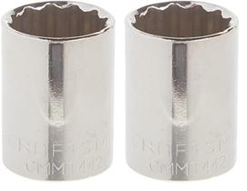 Conjunto de soquetes CRAFTSMAN Shallow 1/2" Drive 21 mm 12 pontos (x2) Conjunto de soquetes CRAFTSMAN Shallow 1/2" Drive 21 mm 12 pontos (x2)