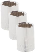 Conjunto de soquetes CRAFTSMAN Shallow 18 mm 1/2 polegadas (pacote com 3) Conjunto de soquetes CRAFTSMAN Shallow 18 mm 1/2 polegadas (pacote com 3)
