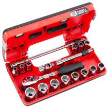 Conjunto de soquetes CRAFTSMAN V-SERIES Shallow 3/8" Drive 18 peças