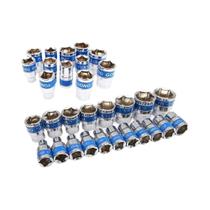 Conjunto De Soquetes Curtos Métricos Hexagonais De 8-32mm 1/2 Polegada CR-V Com Chave De Catraca