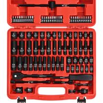 Conjunto de soquetes de acionamento de 1/4" EGOFIX 90 unidades métricas de 4-15 mm SAE