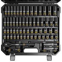 Conjunto de Soquetes de Impacto BOEN 65 Peças SAE e Métrico com Encaixe de 1/2" Conjunto de Soquetes de Impacto BOEN 65 Peças SAE e Métrico com Encaixe de 1/2"