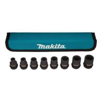 Conjunto de soquetes de impacto makita de 8 a 21mm encaixe 1/2" com 8 peças
