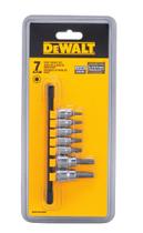 Conjunto de Soquetes DEWALT DWMT - 7 Peças TORX 1/4" e 3/8"