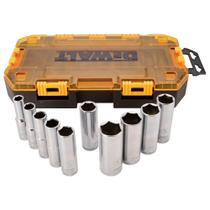 Conjunto de soquetes DEWALT DWMT73814 SAE Drive Deep 1/2 10 peças