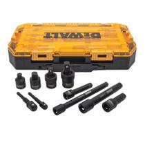 Conjunto de Soquetes DEWALT Impact Driver - 10 Peças com Extensões Métricas