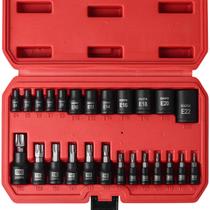 Conjunto de soquetes EGOFIX Torx Bit, 25 unidades, T8-T60, E4-E22