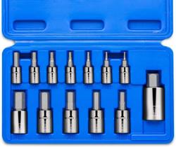 Conjunto de soquetes Hex Bit NEIKO 10075A, aço S2 de 13 peças
