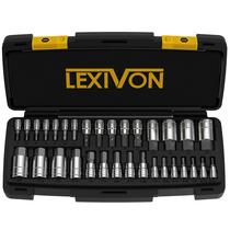 Conjunto de soquetes hexagonais LEXIVON Master LX-144, 32 peças, SAE Metric Conjunto de soquetes hexagonais LEXIVON Master LX-144, 32 peças, SAE Metric