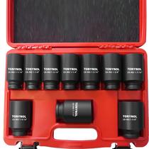 Conjunto de soquetes Impact TONYNOL 1/2" com unidade SAE 10PC de 6 pontos com estojo