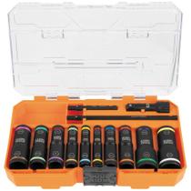 Conjunto de soquetes Klein Tools KNECT Flip-20 Deep Impact 20 SAE e Metric