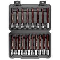 Conjunto de soquetes LLNDEI 3/8 polegadas Drive Extra Long Allen Hex 19 unidades